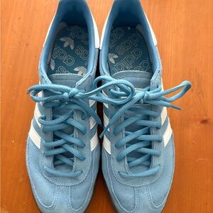 Adidas Spezial Light Blue and White Trainers